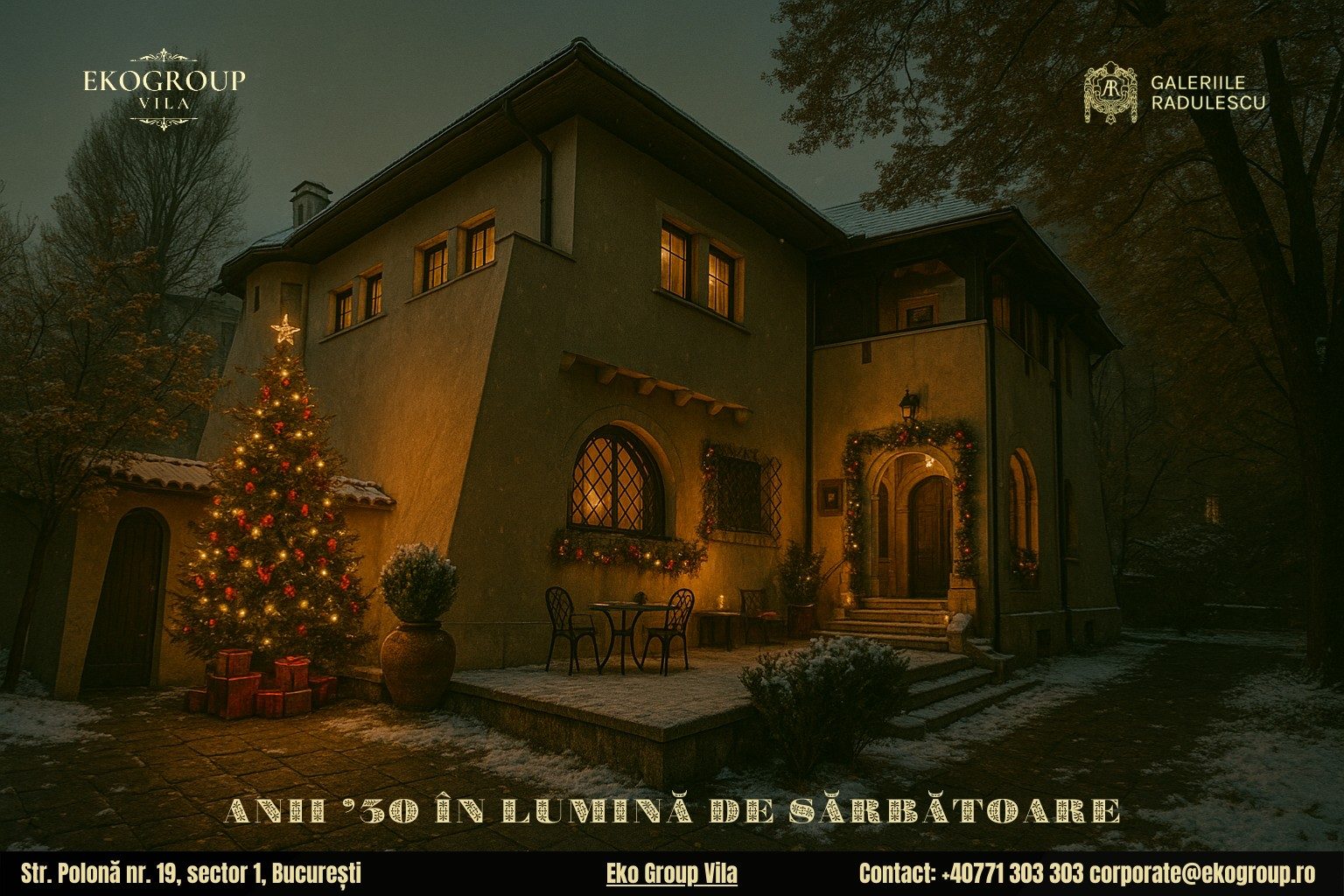 Poveste de Crăciun în eleganța anilor ’30: o călătorie culturală la Eko Group Vila